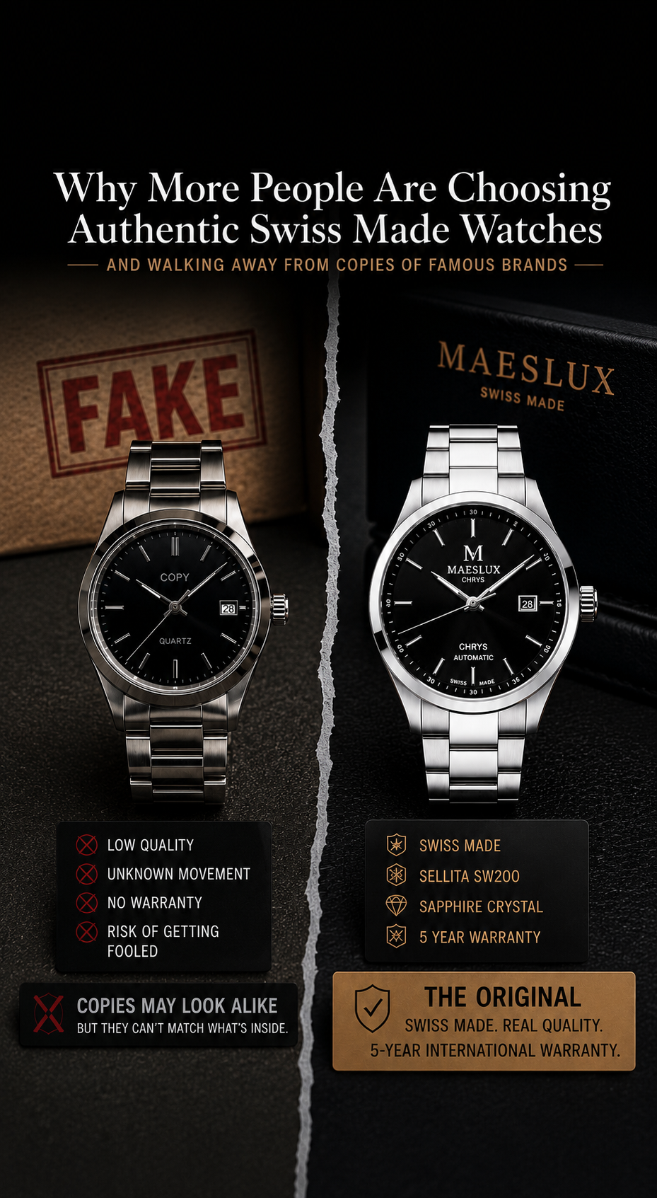 Why More People Are Choosing Authentic Swiss Made Watches — and Walking Away From Copies of Famous Brands